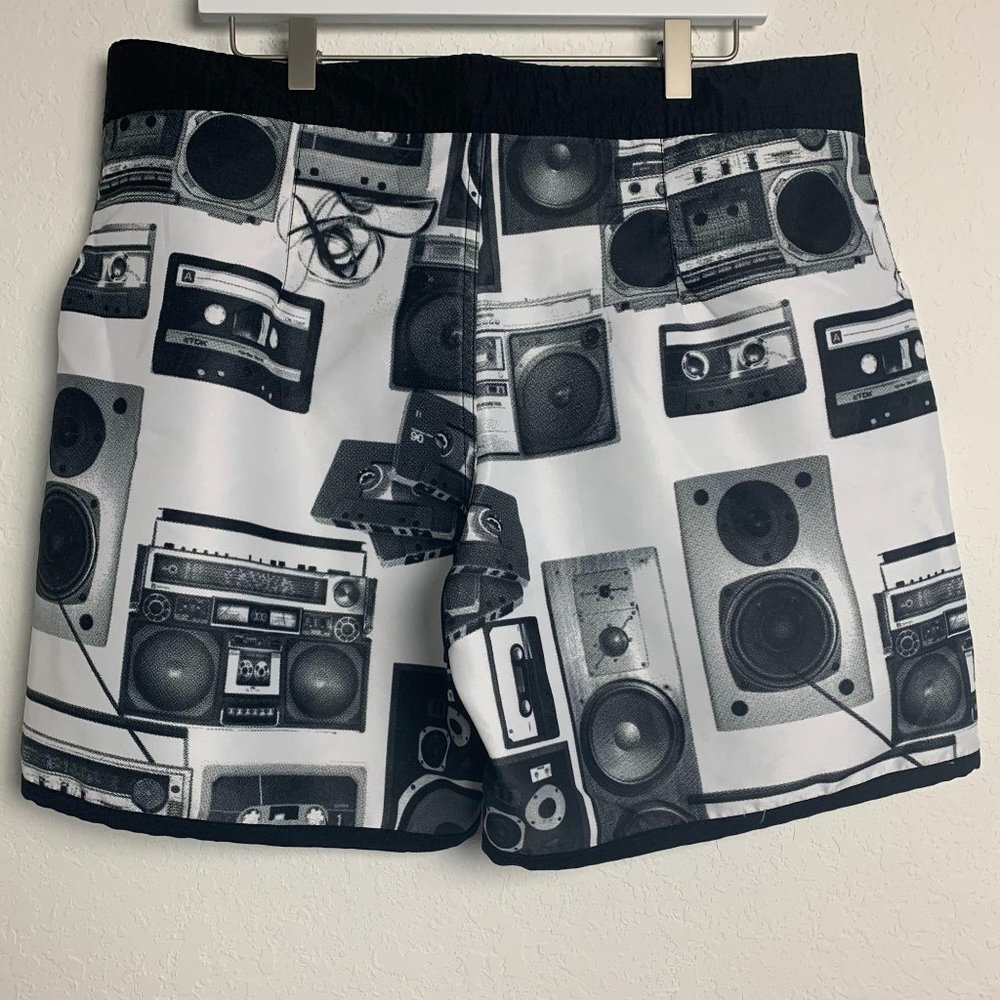 OP Swim Shorts Radio Boom Box Size 38 - Picture 2 of 8